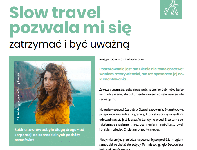 solo travel sabina lawrów